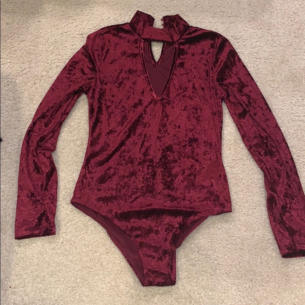 Velvet body suit